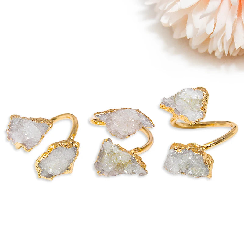 Drusy Stone Rings